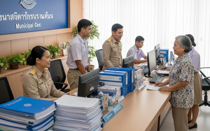 การบริการประชาชนของหน่วยงานเทศบาล